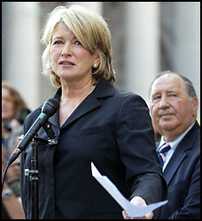 Martha Stewart entering the courthouse