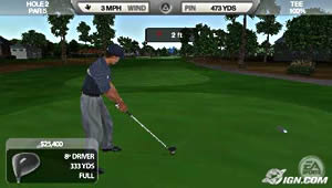 Tiger Woods on the PSP